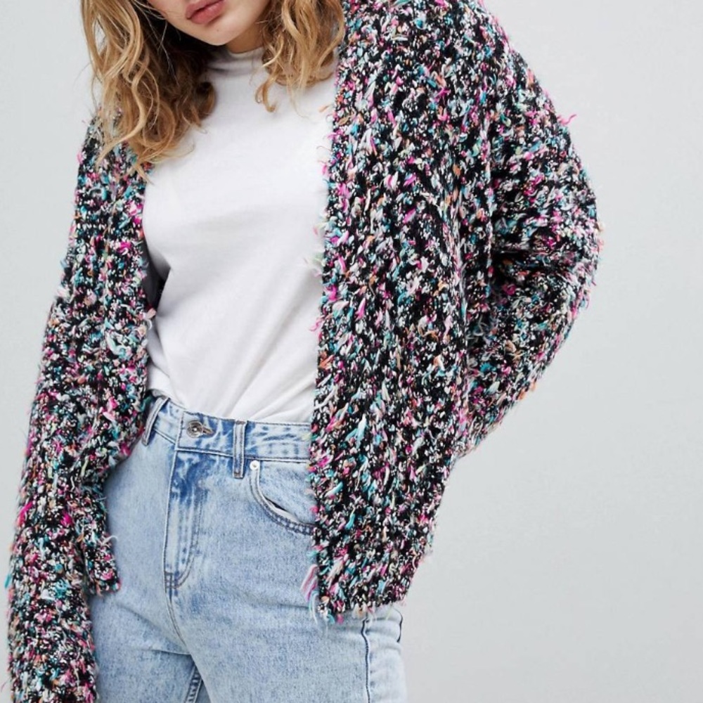 ASOS Design Oversized Multi-Colored Cardigan